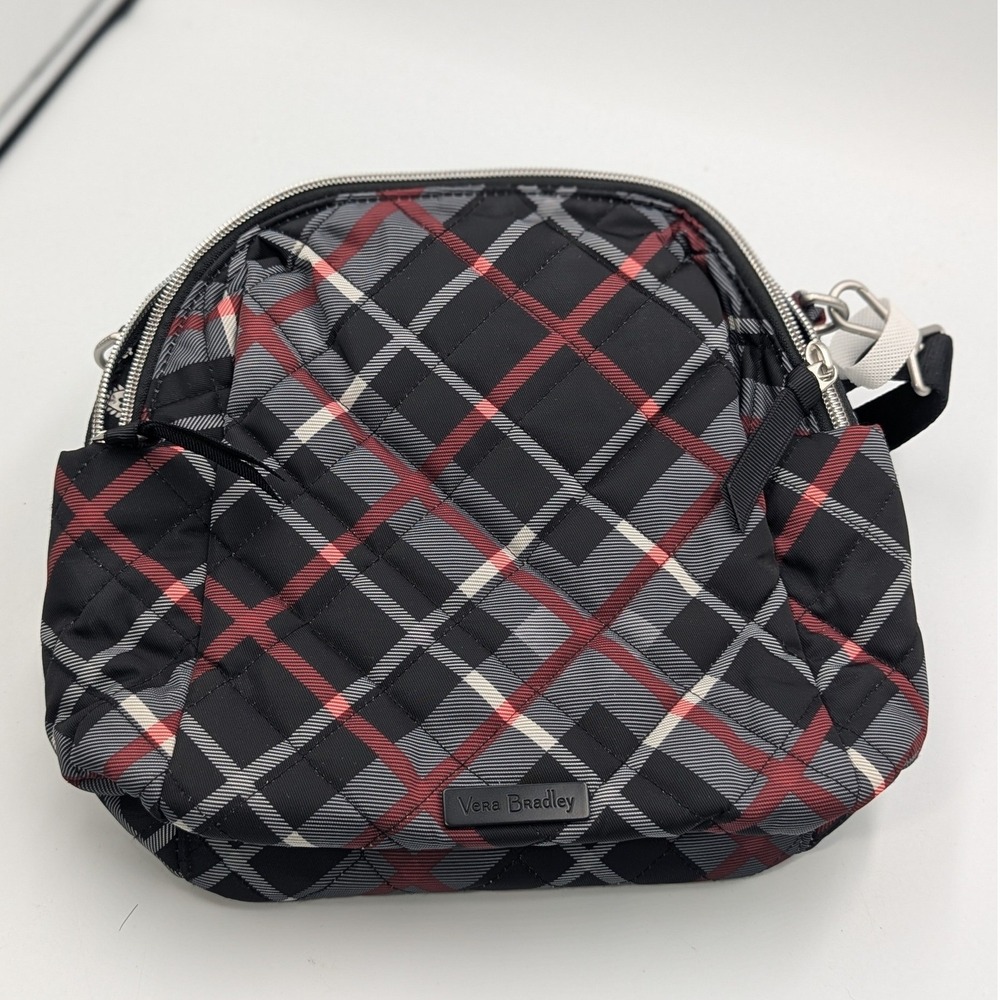Vera Bradley Convertible Backpack Crossbody Paris Plaid Quilted Small NEW